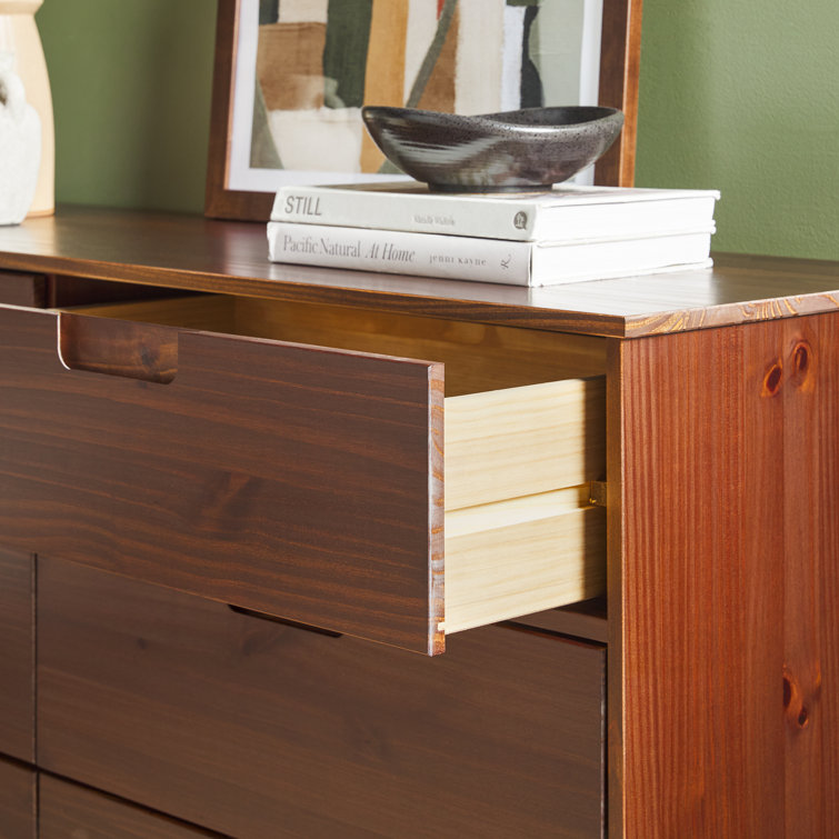 Mid-Century Modern Walnut Dresser with Deep Storage Drawers