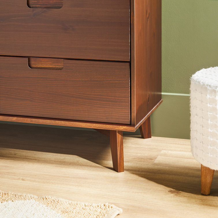 Mid-Century Modern Walnut Dresser with Deep Storage Drawers