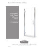 Coppia 33.56" Frameless Clear Glass Shower Door in Oil Rubbed Bronze