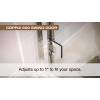 Coppia 33.56" Frameless Clear Glass Shower Door in Oil Rubbed Bronze