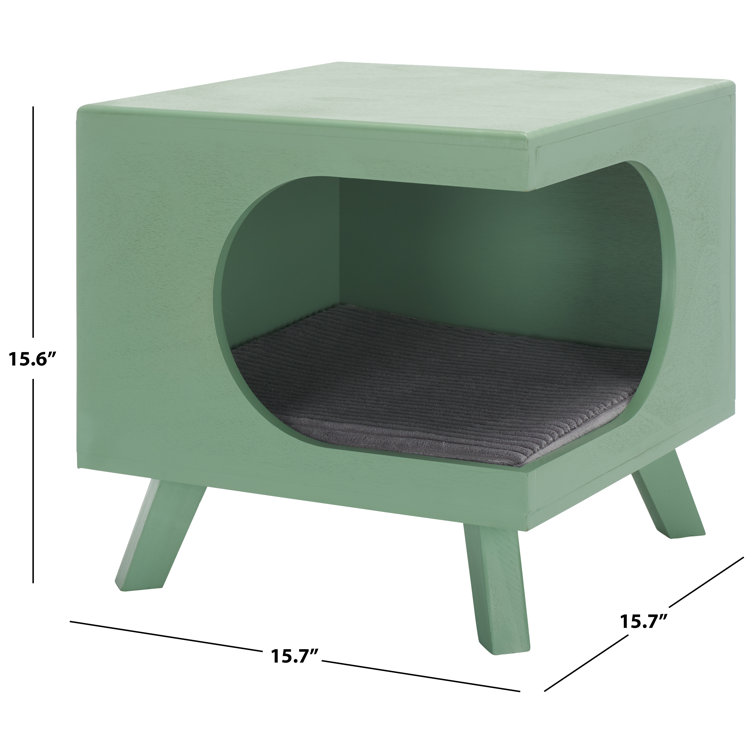 Sage Green Foam Square Small Pet Bed