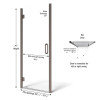 Coppia 33.56" Frameless Clear Glass Shower Door in Oil Rubbed Bronze