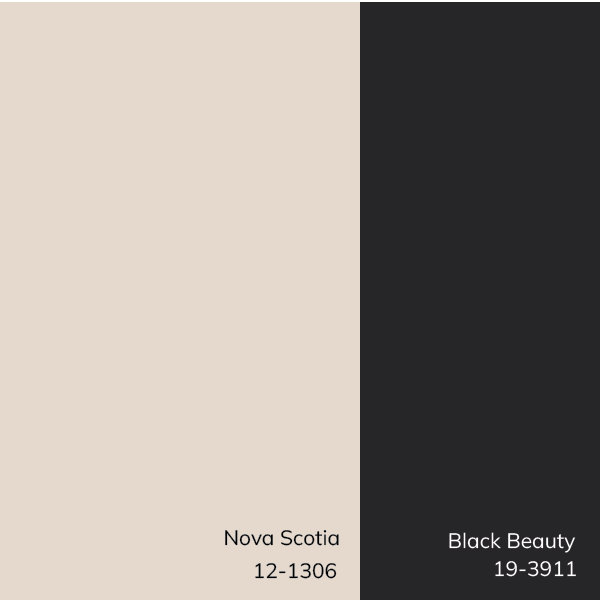 Beige and Black Cotton Lumbar Throw Pillow