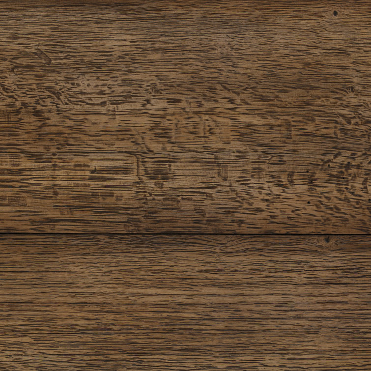 Burnt Bleached Oak 78'' Wide Bench with Squared Legs