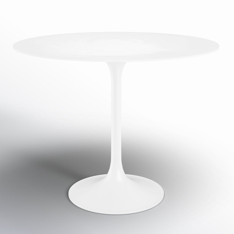 White Powder Coated Aluminum Minimalist Outdoor Accent Table