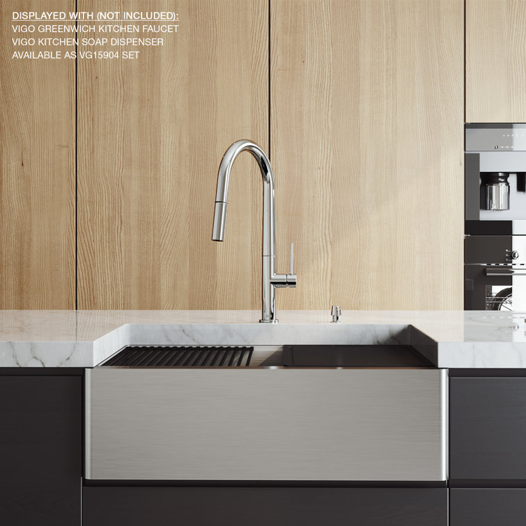 Oxford 30" Stainless Steel Farmhouse Kitchen Sink with Accessories