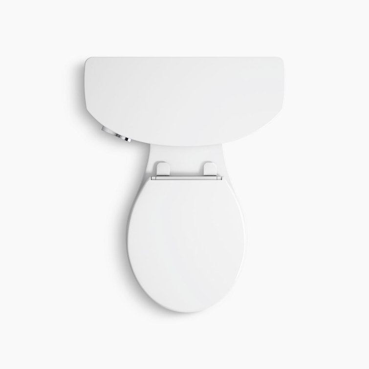 White Round Two-Piece High Efficiency Toilet