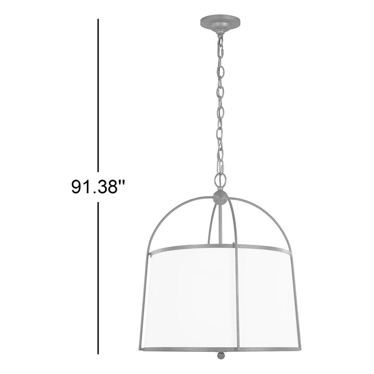 Antique Guild Steel Drum Pendant with White Shade