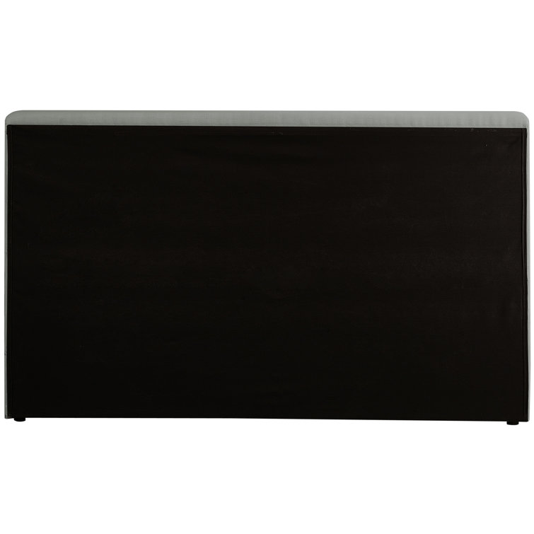 Grey Linen Upholstered King Bed with Wood Frame
