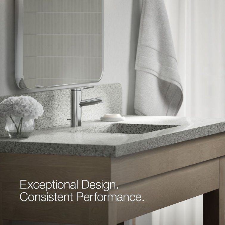 Polished Chrome Single-Handle Bathroom Sink Faucet with Pop-Up Drain