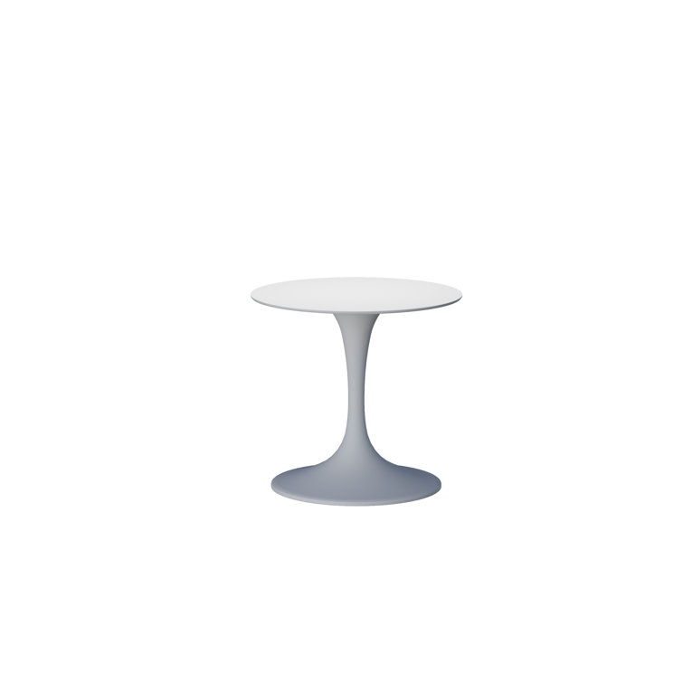 Keeron Round 31.5'' Mat Grey Aluminum Outdoor Dining Table