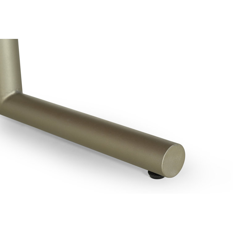 Pewter Aluminum T-Leg Dining Table Base Set