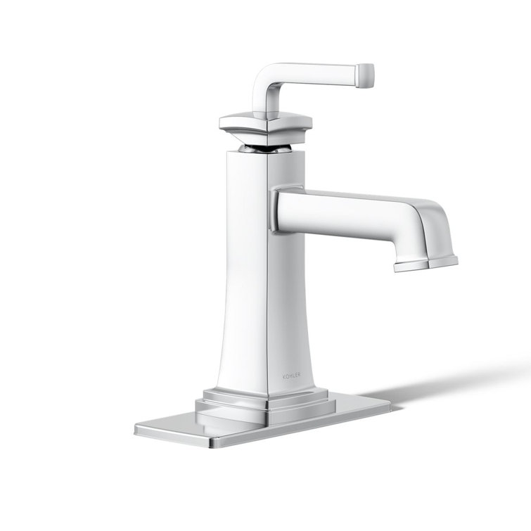 Riff Polished Chrome Single-Handle Bathroom Sink Faucet with Clicker Drain