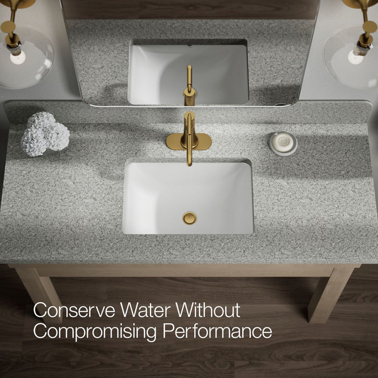 Gold Brass Single-Handle Bathroom Sink Faucet