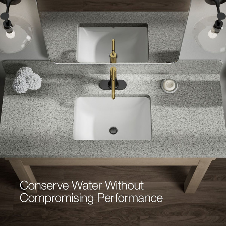 Matte Black and Moderne Brass Single-Handle Bathroom Faucet