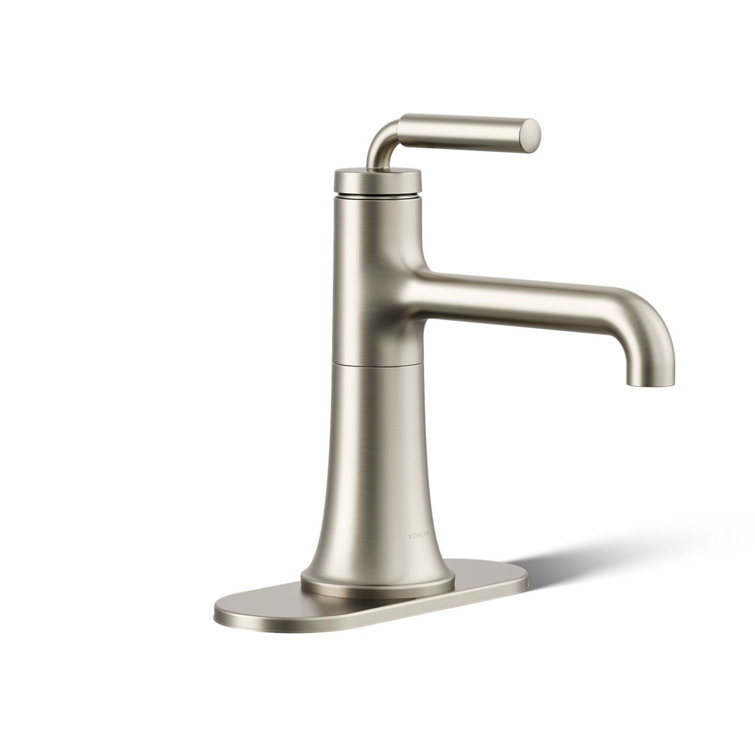 Vibrant Brushed Nickel Single-Handle Bathroom Sink Faucet