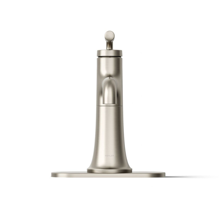 Vibrant Brushed Nickel Single-Handle Bathroom Sink Faucet