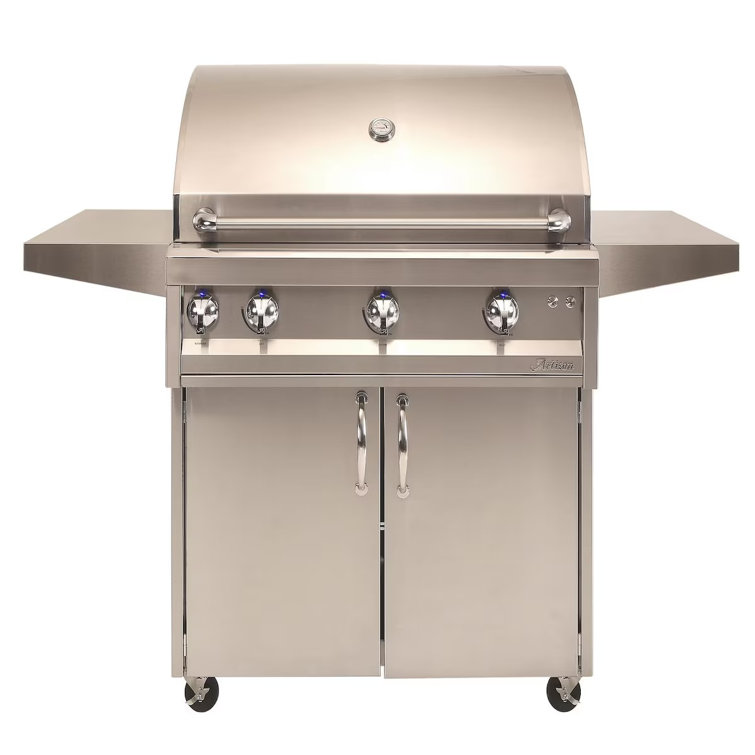 Artisan 32-Inch Stainless Steel Natural Gas Grill with Rotisserie and Smoker