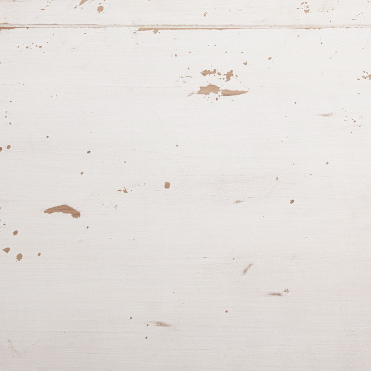 Distressed White Reclaimed Pine Buffet Sideboard with Vintage Hardware