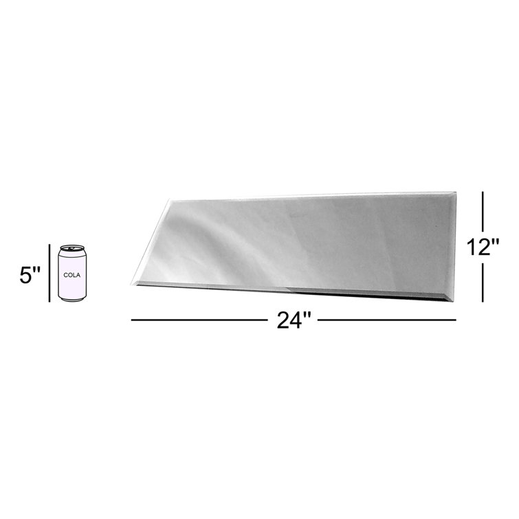 Reflections 12" x 24" Silver Mirrored Glass Subway Wall Tile