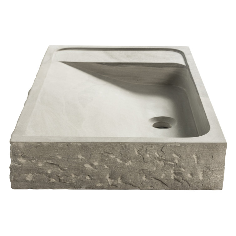 Roman Natural Sandstone Rectangular Vessel Bathroom Sink