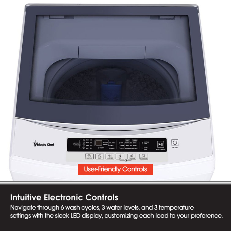 Compact White Stainless Steel Top Load Washer for RVs