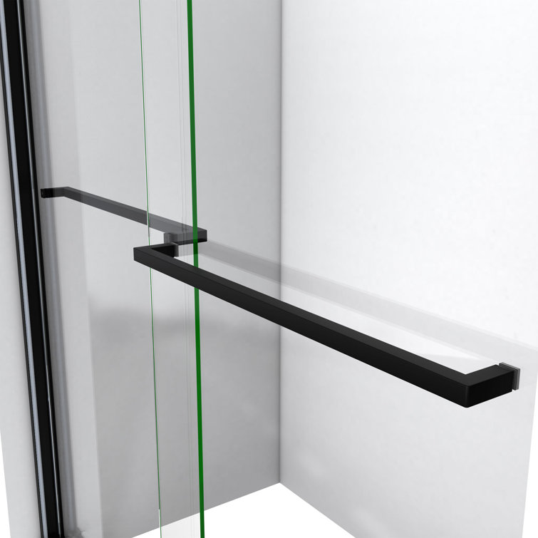 Sapphire 56-60" Matte Black Frameless Sliding Shower Door