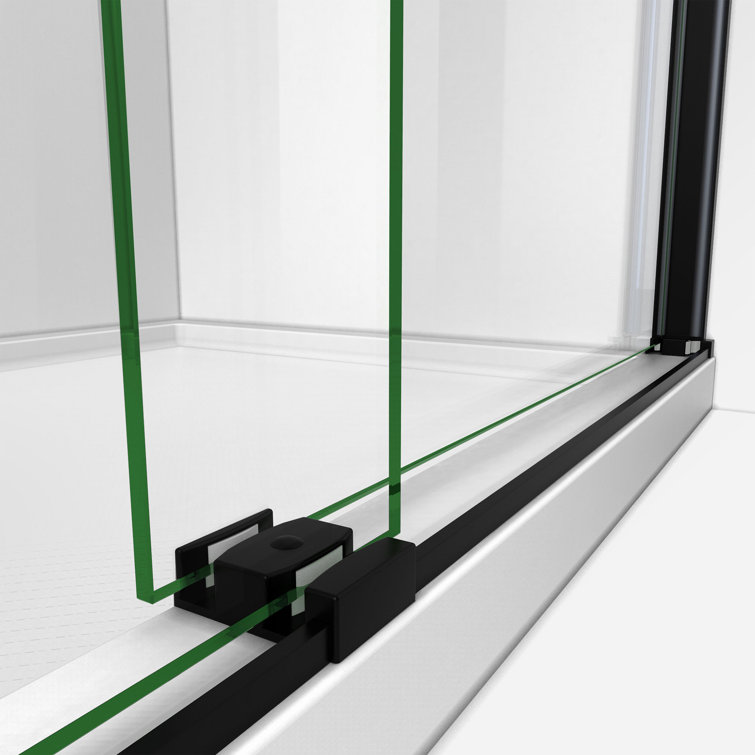 Sapphire 56-60" Matte Black Frameless Sliding Shower Door