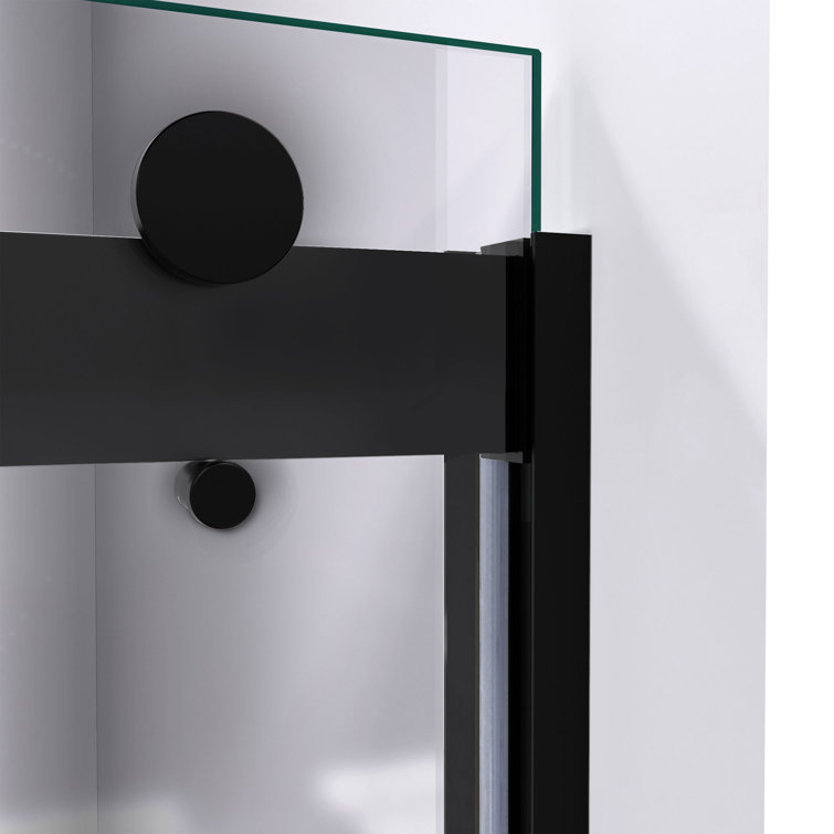 Sapphire 56-60" Matte Black Frameless Sliding Shower Door