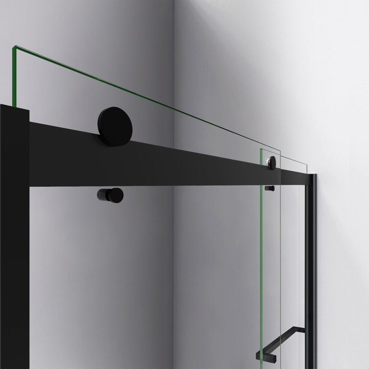 Sapphire 56-60" Matte Black Frameless Sliding Shower Door