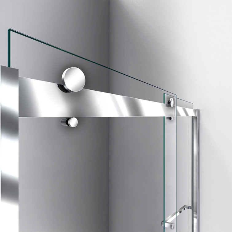 Sapphire 56-60 in. Brushed Nickel Semi-Frameless Sliding Tub Door