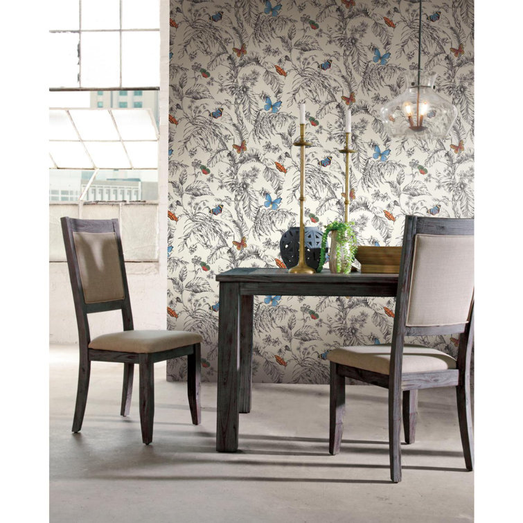 Papillon Multicolor Vinyl-Coated 3D Botanical Wallpaper