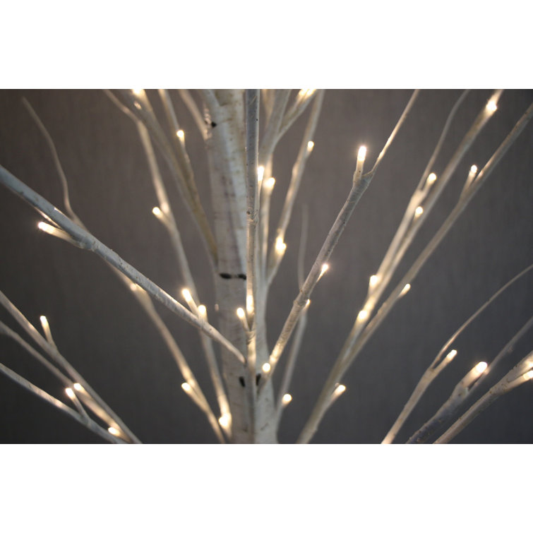White Birch Tree with LED Lights for Indoor/Outdoor Use