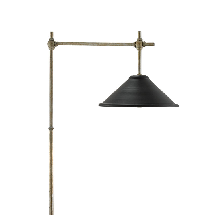 Dao Silver Granello & Satin Black Edison Floor Lamp