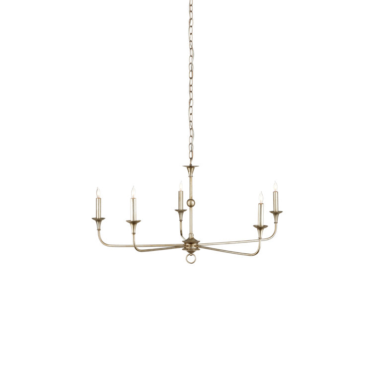 Champagne Bronze 5-Light Adjustable Candle Chandelier
