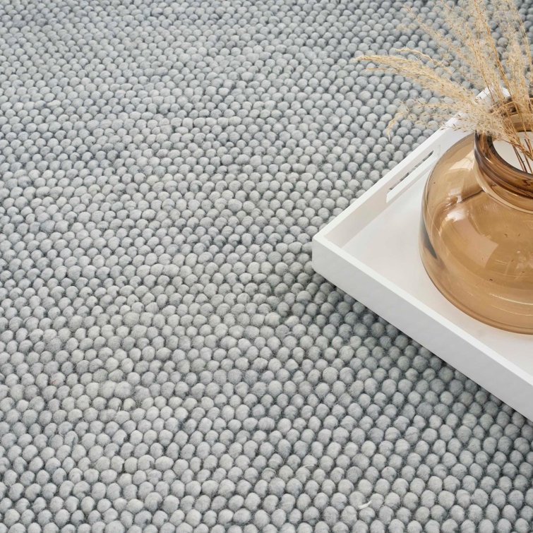 Handmade Denim Wool and Cotton Rectangular Indoor Rug