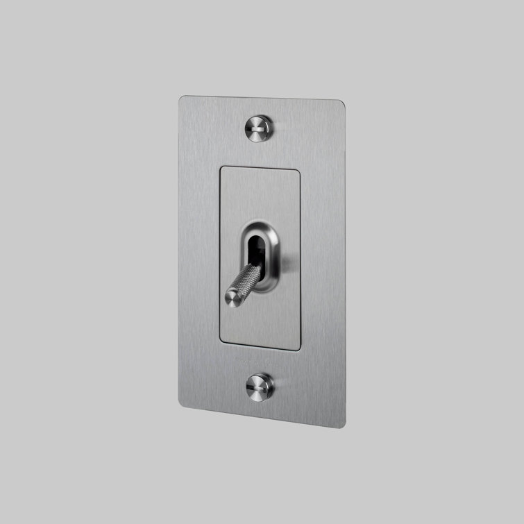 Stainless Steel 1-Gang Toggle Switch with Logo