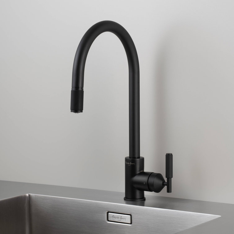 Welders Black Stainless Steel Pull-Out Kitchen Faucet