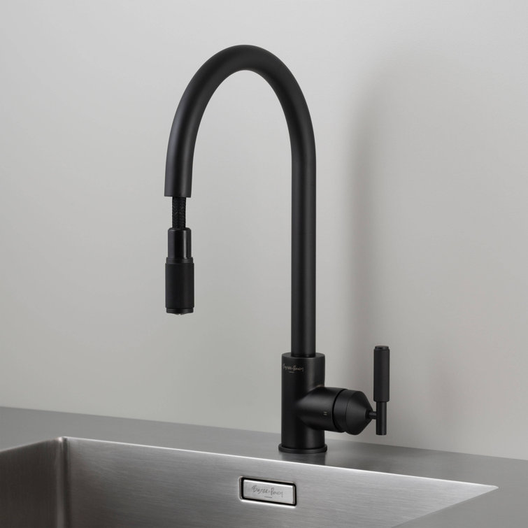 Welders Black Stainless Steel Pull-Out Kitchen Faucet