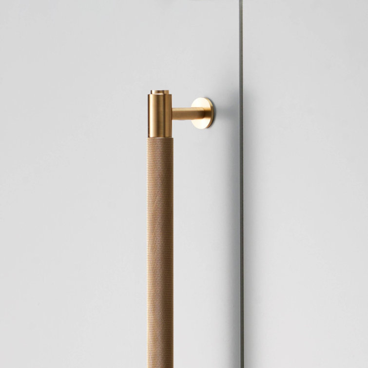 Buster + Punch 29.9 inch Brass Cross Knurl Closet Bar