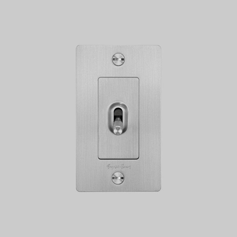Stainless Steel 1-Gang Toggle Switch with Logo