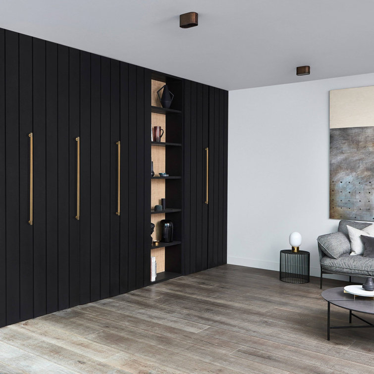 Buster + Punch 29.9 inch Brass Cross Knurl Closet Bar