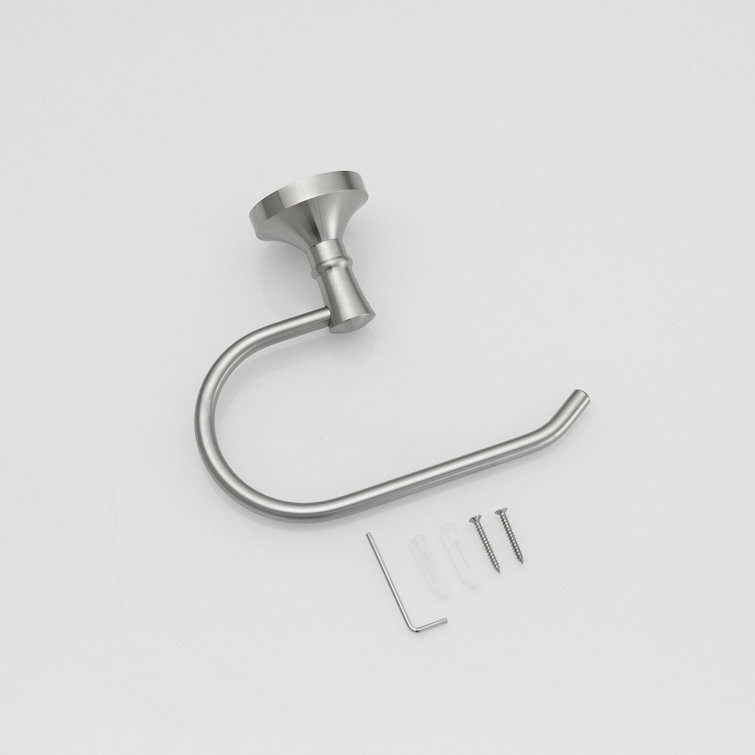 Brushed Nickel Wall Mounted Round Toilet Paper Holder