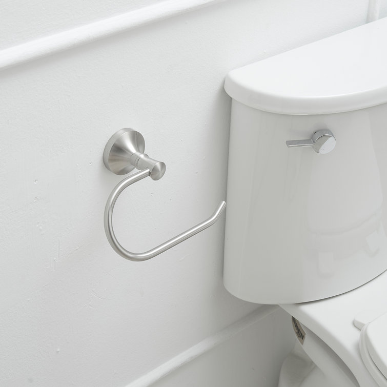 Brushed Nickel Wall Mounted Round Toilet Paper Holder