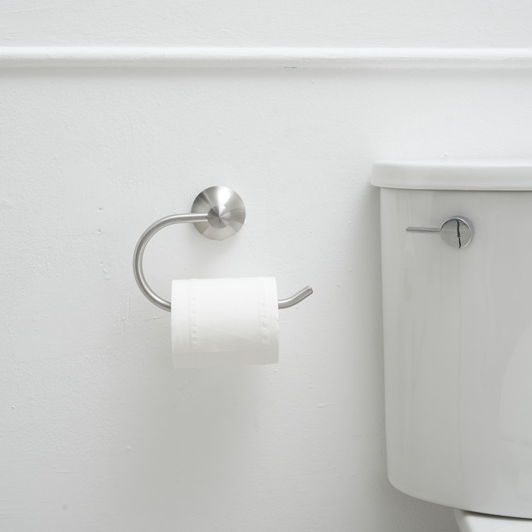 Brushed Nickel Wall Mounted Round Toilet Paper Holder