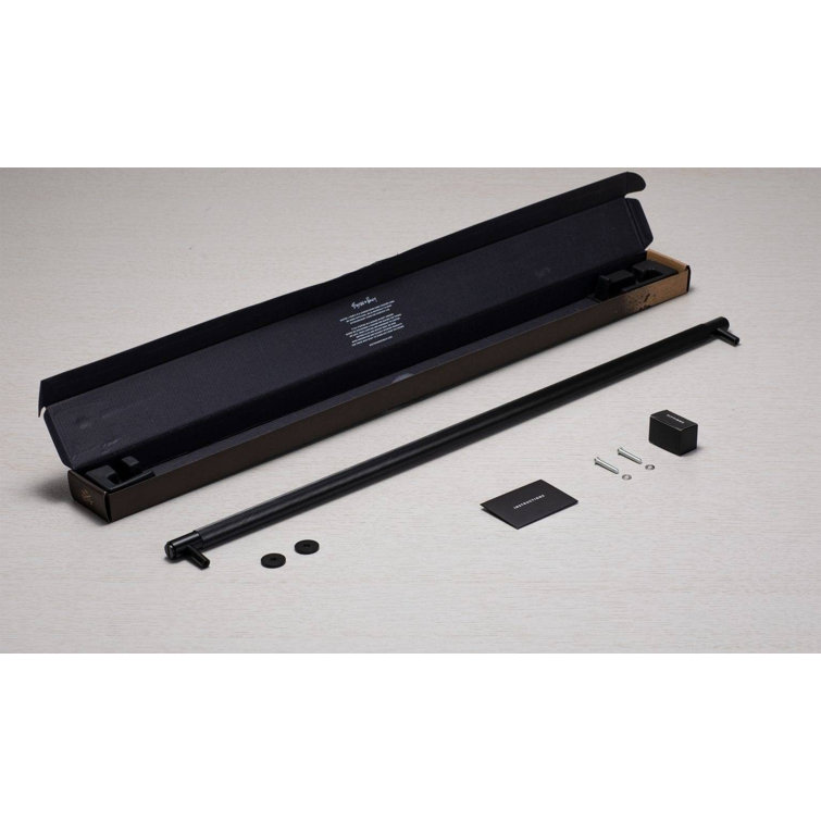 Buster + Punch 29.9 inch Black Cross Knurl Closet Bar