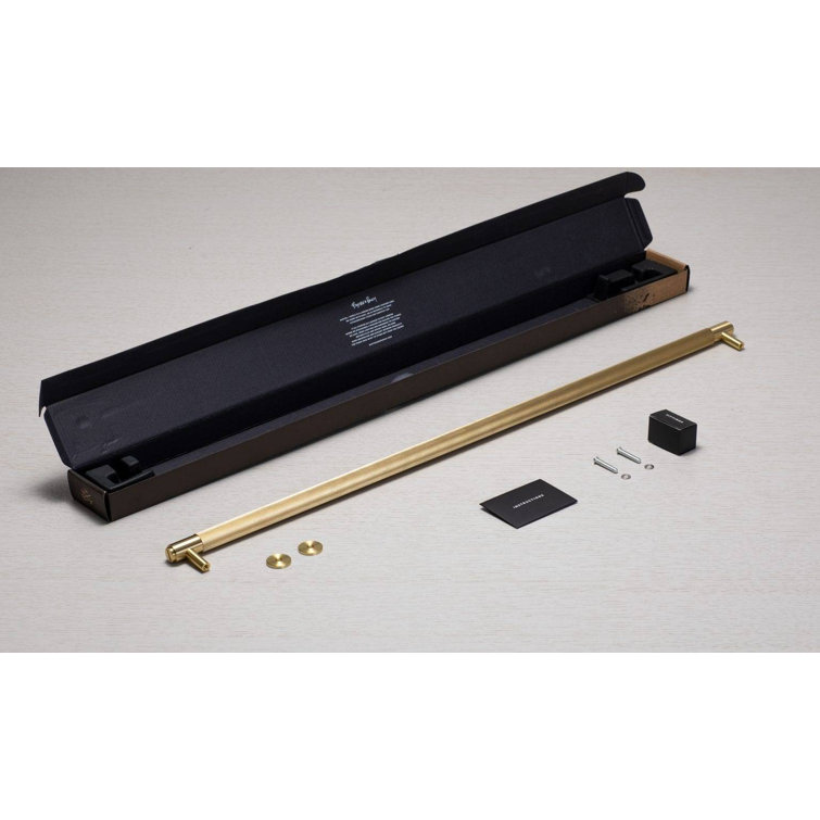 Buster + Punch 29.9 inch Brass Cross Knurl Closet Bar