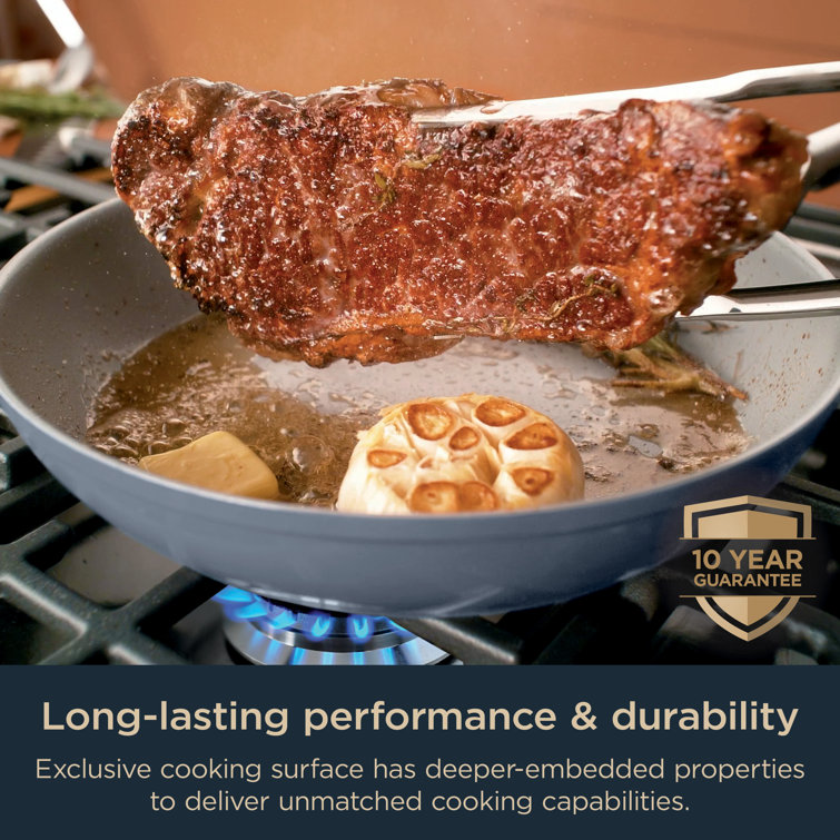 Midnight Blue 12-Inch Aluminum Non-Stick Ceramic Fry Pan