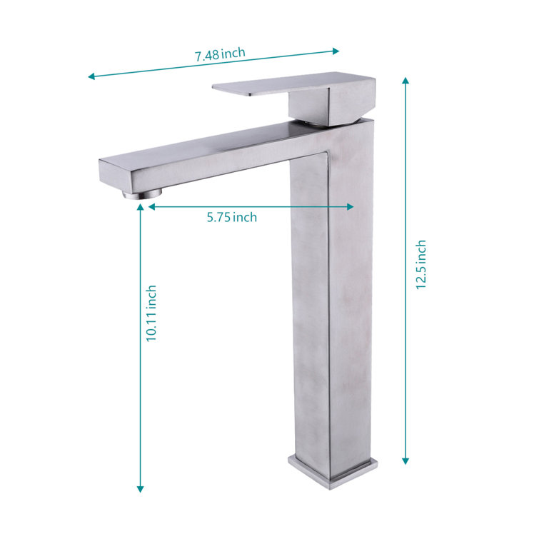 Brushed Nickel Single Handle High Arc Bathroom Faucet