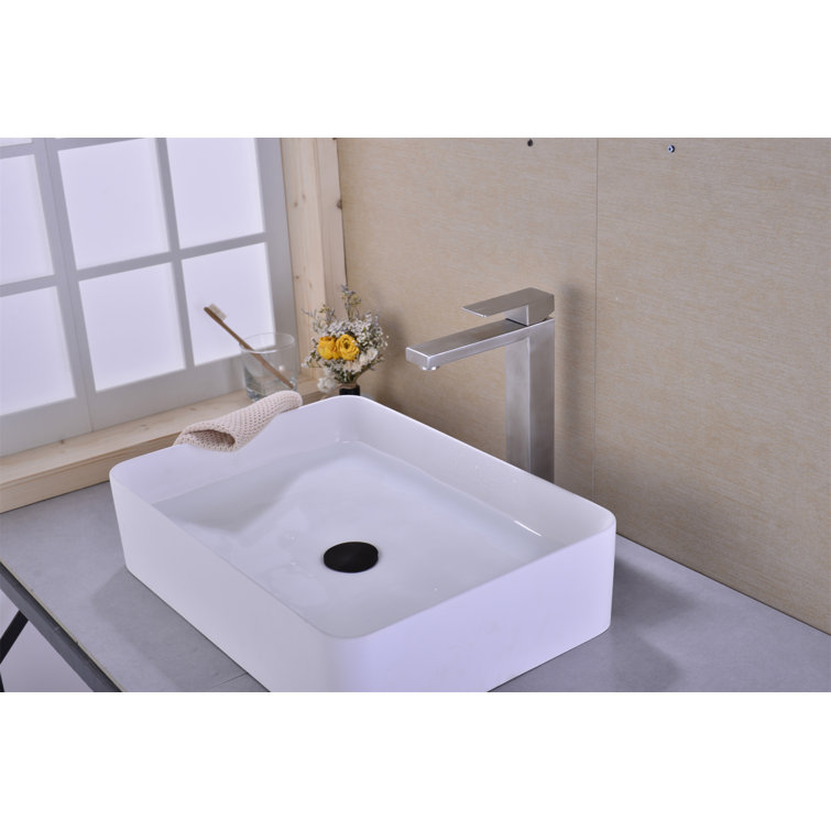 Brushed Nickel Single Handle High Arc Bathroom Faucet